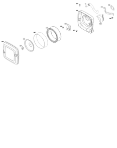 Air Cleaner Group Diagram and Parts List for 356777-0147-B5 200000 - 399999 Briggs and Stratton Engine
